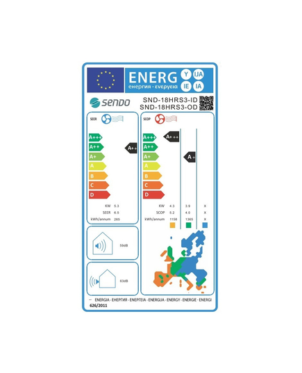 Sendo Hermes Κλιματιστικό Inverter 18000 BTU A++/A+++ με WiFi